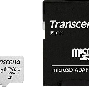 Transcend 64GB MicroSDXC UHS-I U1 Memory Card with Adapter