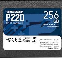 Patriot Memory P220 256GB Internal SSD - SATA 3 2.5" - SSD - P220S256G25